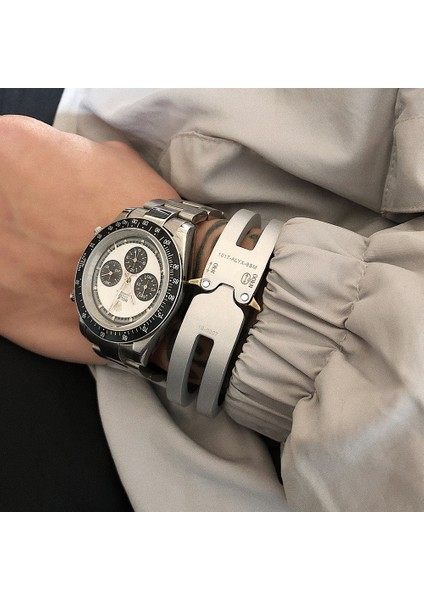 21CM Tarzı No.2 Boyutu 2020 Yeni Alyx Bilezik Ttitanium Alaşım 1:1 Yüksek Li Versiyon Parça Erkek Kadın Alyx Manşet Bilezik Alyx 9sm (Yurt Dışından)