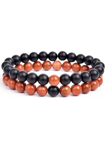 8mm Tarzı No.34 Beden Et Bilezik Çiftler Mesafe Siyah Beyaz Doğal Taş Lav Kaplan Gözü Boncuklu Yoga Erkekler Kadınlar Için Elastik Halat Takı Hediye (Yurt Dışından) fırsatları