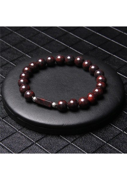 23CM Tarzı Rodokrozit Doğal Kantaşı Boncuk Bilezik Yuvarlak 8mm Enerji Kaplan Gözü Taş Boncuklu Charm Bilezik Kadın Erkek Yoga Takı Için (Yurt Dışından) fiyatları