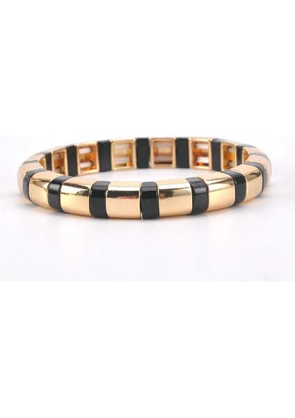 18CM Ayarlanabilir Stil HDB006-4 Ksra Yeni Trendy Bilezikler Erkekler Çini Boncuk Bilezik El Yapımı Takı Kadınlar Kadın Hediye Için Son Moda Bileklik Zebra Çizgili (Yurt Dışından)