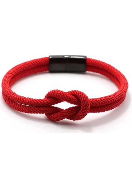 M 19,5 cm 7,7 Inç Stili Turuncu 100% Paslanmaz Çelik Bilezik Erkekler Kadınlar Için Çift Kırmızı Iplik Braclet Çin Düğüm Şanslı Braslet Erkek Arkadaşı Kız Arkadaşı Için Hediye (Yurt Dışından) fiyatları