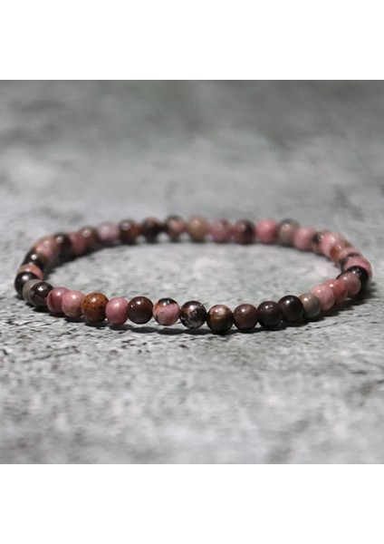 Pembe Taş Minimalist 4mm Boncuklu Bilezik Erkekler Kadınlar Için Doğal Oniks Kedi Gözler Taş Braslet Yoga Meditasyon Braclet Kol Bandı Hediye Lover Için (Yurt Dışından)