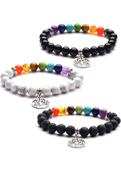 Güneş Sistemi Dıezı Erkekler Kadınlar 8mm Yoga 7 Çakra Boncuk Bilezik Budist Lotus Hayat Ağacı Strand Bilezikler Taş Takı (Yurt Dışından) modelleri