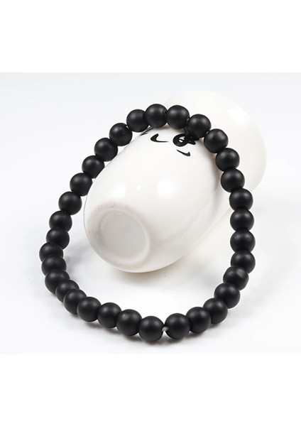 Siyah Mat Sıcak Trendy Erkekler Lava Taş Çiftler Mesafe Bilezikler Doğal Taş Beyaz Siyah Kadınlar Için Yin Yang Boncuklu Bilezik Arkadaş Pulseira (Yurt Dışından) modelleri