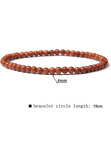 19CM Tarzı Kırmızı Picasso 4 mm Mookaite Pembe Kuvars Boncuk Bileklik Kadın Cilalı Kırmızı Jaspe Taş Bilezik Erkekler Streç Bileklik Reiki Çakra Enerji Pulsera (Yurt Dışından)