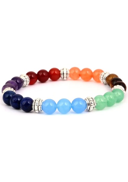 7 Çakra F 7 Çakra Boncuklu Bilezik Erkekler Doğal Lava Taş Şifa Denge Boncuk Reiki Buda Namaz Yoga Difüzör Bilezik Kadın Takı (Yurt Dışından)