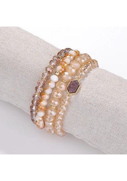 D Et Druzy Drusy Gerilebilir Kristal Boncuklu Kombinasyon Bilezikler Paket Set Hediye Woma Bileklik Moda De Luxe (Yurt Dışından) indirimleri