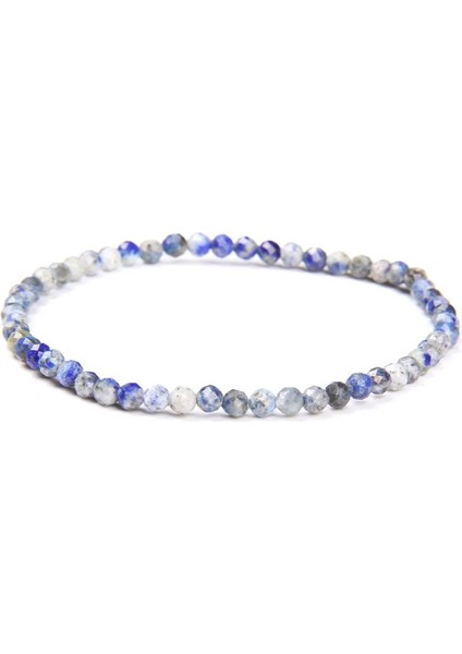 Lapis Lazuli 4mm Faceted Doğal Taş Zirkon Boncuk Bilezik Parlak Küçük Turmalin Ametist Kuvars Boncuk Bilezik Kadınlar Için Yoga Takı Erkekler (Yurt Dışından)