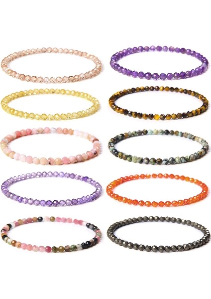 Lapis Lazuli 4mm Faceted Doğal Taş Zirkon Boncuk Bilezik Parlak Küçük Turmalin Ametist Kuvars Boncuk Bilezik Kadınlar Için Yoga Takı Erkekler (Yurt Dışından) fiyatları