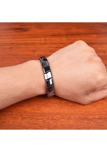 Hematit Dalgaları Lüks Dalga Hematit Enerji Bilezik Erkekler Altın Rengi Kadınlar Için Doğa Hematit Manyetik Bilezikler Moda Dengesi Takı Pulsera (Yurt Dışından)