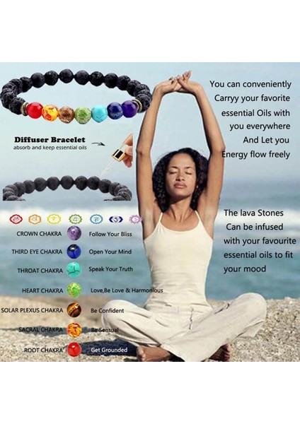 7 Çakra F 7 Çakra Boncuklu Bilezik Erkekler Doğal Lava Taş Şifa Denge Boncuk Reiki Buda Namaz Yoga Difüzör Bilezik Kadın Takı (Yurt Dışından) fiyatları