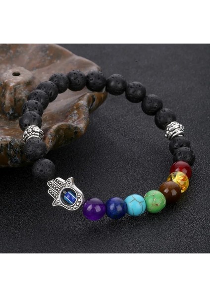 7 Çakra F 7 Çakra Boncuklu Bilezik Erkekler Doğal Lava Taş Şifa Denge Boncuk Reiki Buda Namaz Yoga Difüzör Bilezik Kadın Takı (Yurt Dışından) fırsatları