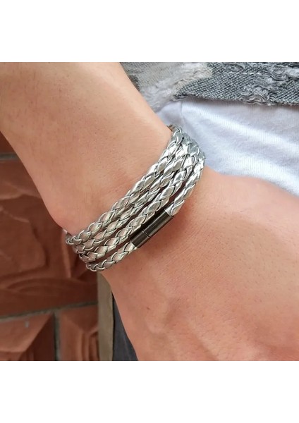 HJT19529 Yeni 32 Stil! Erkekler Charm Vintage Siyah Beyaz Bilezik Örgülü Bilezik Takı Için Son Popüler Deri Bilezik (Yurt Dışından)
