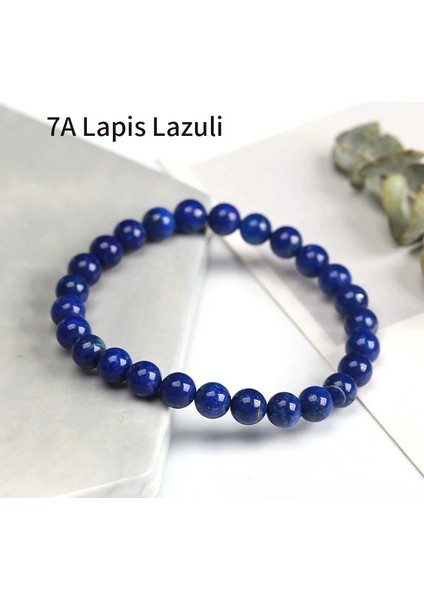 8mm Tarzı 7A Lacivert Taşı Jd Yüksek Li Doğal Taş Lapis Lazuli Boncuklu Kadın Erkek Moda Enerji Bilezik Için Bilezikler Elastik Takı Hediye (Yurt Dışından)
