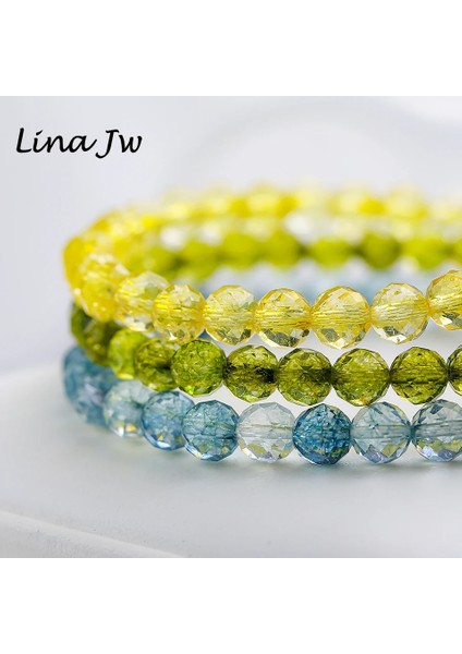 19CM Tarzı Peridot 6 mm Doğal Taş Peridot Sitrin Topaz Boncuk Bilezik Kadınlar Için El Takı Parti Düğün Lüks Hediye Seti Bileklik (Yurt Dışından) fiyatları