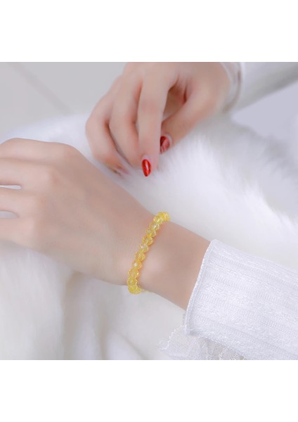 19CM Tarzı Peridot 6 mm Doğal Taş Peridot Sitrin Topaz Boncuk Bilezik Kadınlar Için El Takı Parti Düğün Lüks Hediye Seti Bileklik (Yurt Dışından) indirimleri