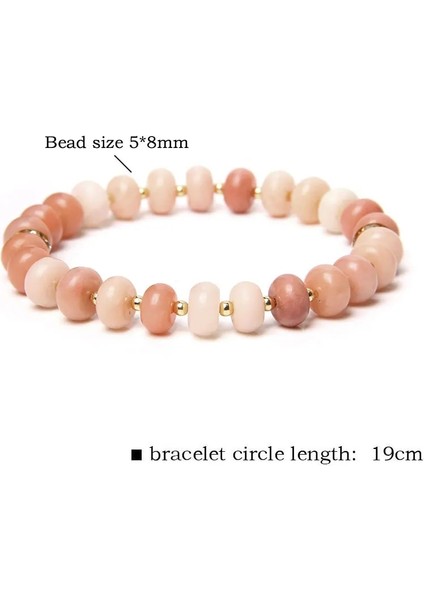 17CM Tarzı 16.pembe Aventurin Agates Kuvars Bilezikler Wome Erkekler Için Kristal Aventurin Doğal Taş Taş Boncuklu Bilezik Tekerlek Şekli Benzersiz Stil Reiki Takı (Yurt Dışından)