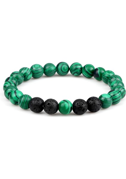 Stil 8 2 Adet Erkekler Hematit Siyah Lav Boncuklu Bilezikler 8mm Doğal Taş Kaplan Gözü Enerji Bilezikler Çift Mesafe Bileklik Arkadaş Takı (Yurt Dışından)