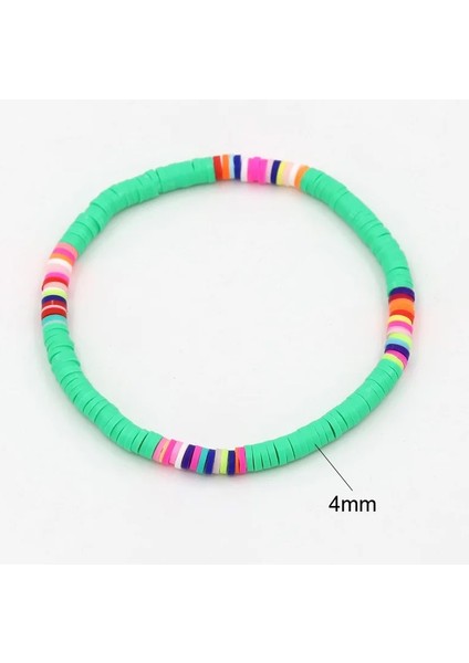 B569A Moda Basit Bilezik Boho Renkli Polimer Kil Dize Kadın Bilezikler Takı Hediyeler (Yurt Dışından) fırsatları