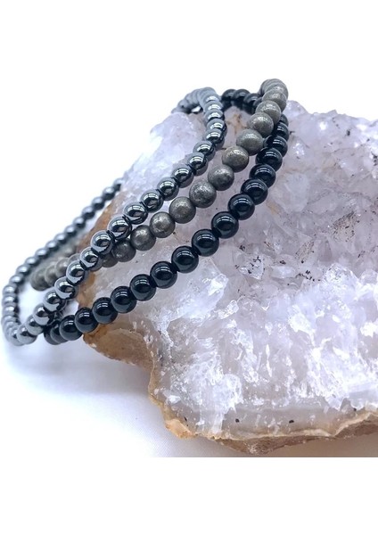 4 mm Doğal Taş Boncuk Bilezik Setleri Şifa Enerjisi 7 Çakra Bilezik Pirit Hematit Kadın Erkek Takı Hediyesi Onun Için #15 (Yurt Dışından) fiyatları