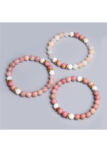 23CM Tarzı 1 Aventurin Kadınlar Için Doğal Siyah Pembe Beyaz Ham Taş Boncuk Boncuklu Bilezik Kadın Hediyeler Takı Doğal Rhodonite Rhodochrosite Bilezik (Yurt Dışından) fırsatları