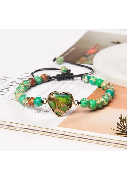 Ayarlanabilir Stil No.7 Imparatorluk Vintage Kalp Charm Lapis Lazuli Kuvars Boncuklu Örgülü Kadınlar Için Bilezik Çift Arkadaş Moda Siyah Halat Bilezik Hediye Takı (Yurt Dışından)