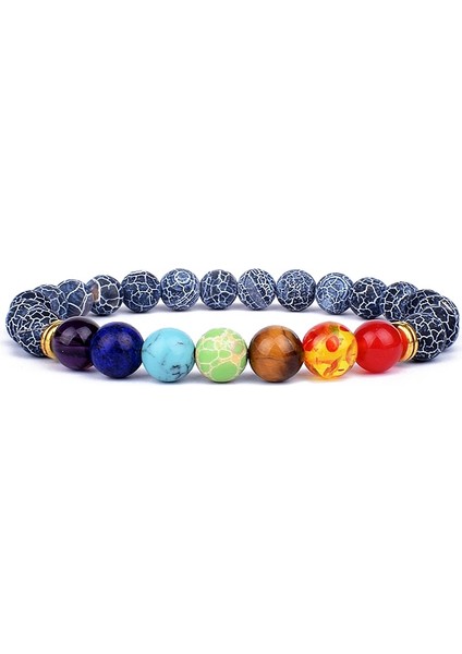 L-21CM Tarzı No.3 Boyutu 7 Çakra Taş Bilezikler Kadınlar Doğal Boncuk Şifa Reiki Namaz Buda Boncuk Bilezik Erkekler Charms Yoga Meditasyon Takı Hediyeler (Yurt Dışından)