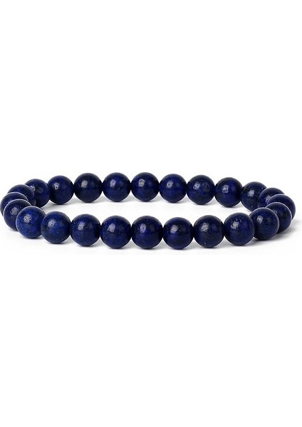 31TURKUAZ Tarzı 18 Lapis Lazuli Erkekler Bilezikler Doğal Şifa Enerji Kaplan Gözü Bilezik Cilalı Lapis Lazuli Boncuk Bileklik Elastik Pulsera Kadın Takı (Yurt Dışından)