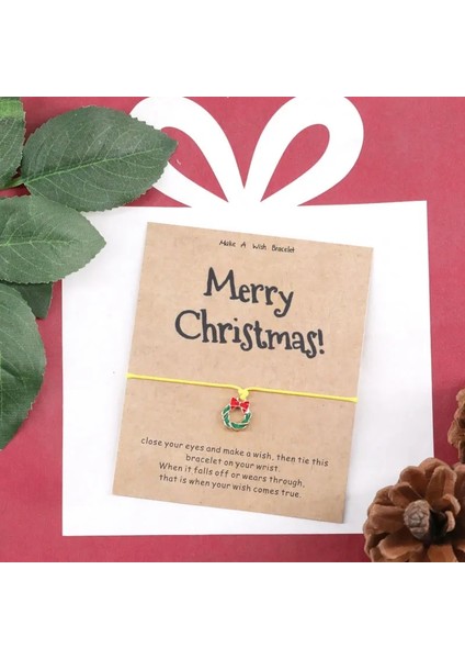 Mavi Stil Yılbaşı Çelengi Moda Noel Dilek Bilezik Mutlu Noeller Noel Baba Çan Kadınlar Için Noel Takı Erkek Arkadaş Noel Hediyesi Dilek Kartı (Yurt Dışından)
