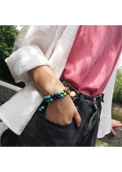 No.1 Boyutu 7 Çakra 8mm Doğal Taş Bilezik Çift Dokuma Halat Zincir Erkekler Kadınlar Için Yoga Şifa Denge Bilezik Takı Ayarlanabilir (Yurt Dışından) indirimleri