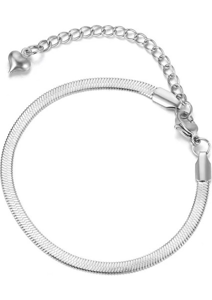 Çelik Rengi Zoomango Trendy Takı Paslanmaz Çelik Yılan Zincir ve Bağlantı Bilezikler Gül Altın Charm Bilezik Kadınlar Için Noel Hediyesi Zb (Yurt Dışından)