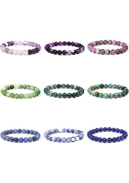 17CM Tarzı Anka Kuşu Lapis Lazuli Çakra Boncuklu Bilezik 8mm Doğal Taş Boncuk Bilezik Yuvarlak Akik Kaplan Gözü Turkuaz Bilezik Takı Kadın Erkek Hediyeler Için (Yurt Dışından) fırsatları