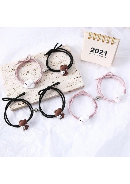 Tavşan Ayı Et Mıknatıs Çiftler Eşleşen Bilezik Çift Amaçlı Elastik Lastik Bant Severler Braslet Romantik Eşleştirilmiş Brazalete Joyas Hediye (Yurt Dışından) modelleri