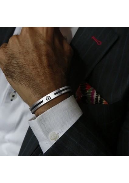 Stil 14 5mm 60MM Erkek Bileklik, Enemal Erkek Bileklik, Viking Logo Manşet Bileklik Beyefendi, Paslanmaz Çelik Minimalist Bileklik (Yurt Dışından) fiyatları