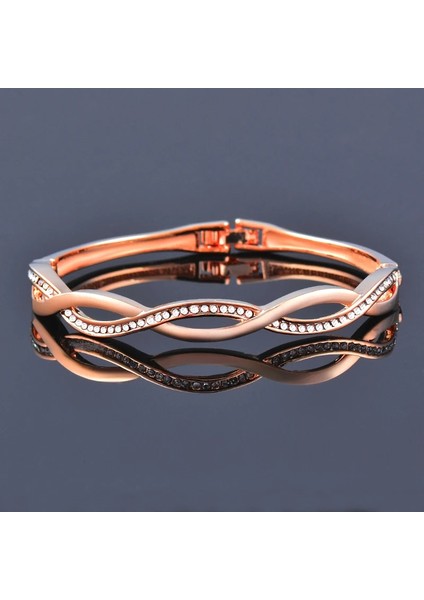 SL478S Sınleery Gül Altın Gümüş Renk Charm Kübik Zirkonya Hollow Bileklik Kadınlar Için Çapraz Bilezikler Takı Zd1 Ssf (Yurt Dışından) indirimleri