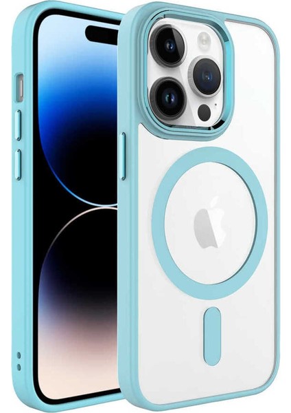 Apple iPhone 14 Pro Max Kılıf Krom Manyetik Şarj Tpu Sert Silikon