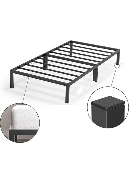 Metal Karyola, Cns Metal Karyola Siyah Renk, Tek ve Çift Kişilik, Ölçü Seçenekli indirimleri