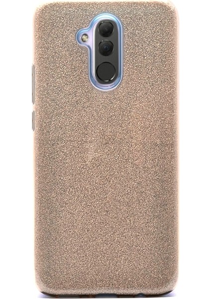 Huawei Mate 20 Lite Kılıf Shining Simli Silikon Arka Kapak Gold