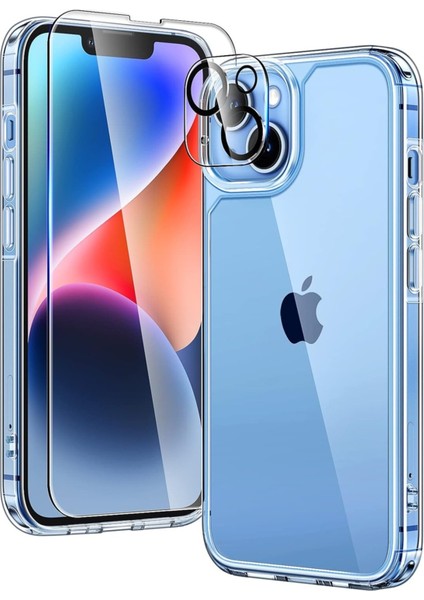 Apple iPhone 15 Kılıf Arclyc Coss Tpu Kapak + Nano Ekran Koruyucu + Kamera Koruyucu