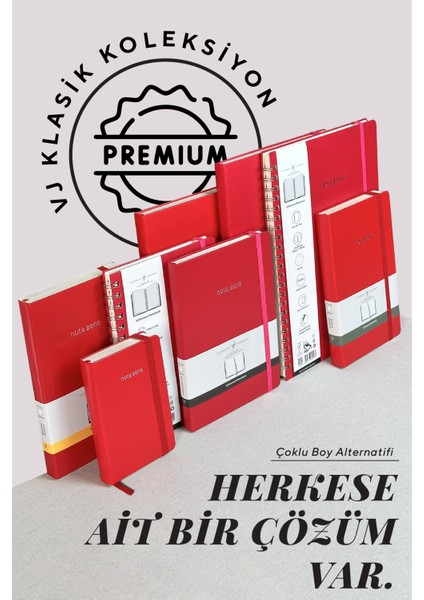 Nota Bene Premium Sert Kapak Defter 14 8 x 21 cm Çizgili
