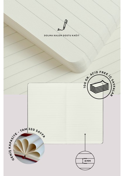 Nota Bene Spiralli Premium Sert Kapak Defter 21 x 29 7 cm Çizgili