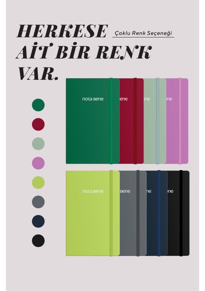 Nota Bene Classic Esnek Kapak Defter, 13X21 Cm, Çizgili fırsatları