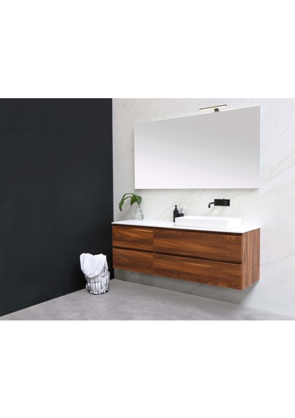 Meriç Dekoratif LED Banyo Aplik 30CM Siyah