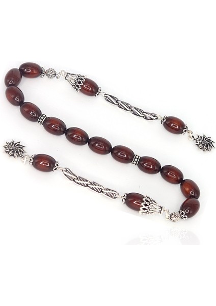 Arpa Kesim Gümüş Püsküllü Fırınlanmış Sıkma Kehribar Zaza Tesbih 201022891 modelleri