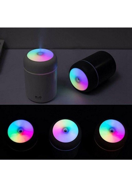H2O LED Işıklı Mini Oda Hava Nemlendirici ve Taşınabilir Buhar Makinesi H2O Humidifier