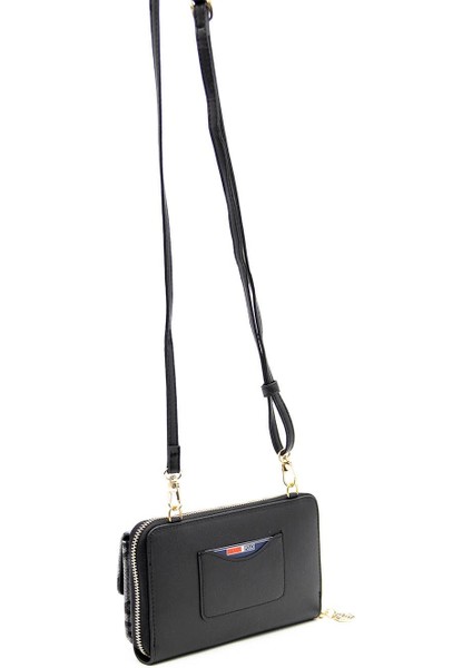 Silver Polo Kadın Askılı Cüzdan Gri - Siyah NV921 modelleri