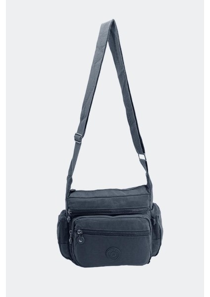 Kadın Çapraz Askılı Postacı Çanta Çok Cepli Kılinkır Kumaş 25 cm Genişlik