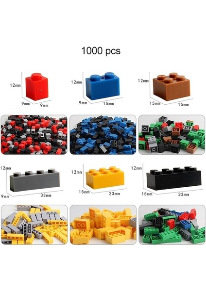 1000'DE 1 Akıllı Oyuncak Dıy Abs Malzeme Yapı Taşları, Rastgele Renk Dağıtım (Yurt Dışından)