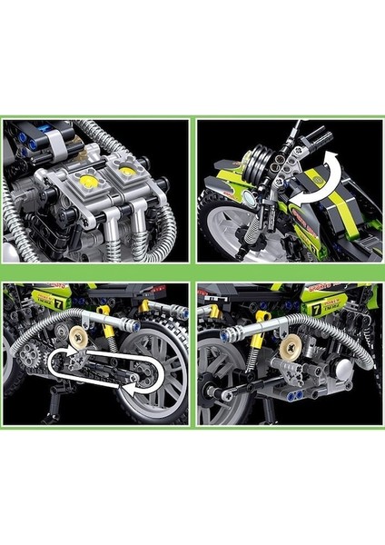 Zhegao QL0483 Fitil Motosiklet Yapı Blokları (Yurt Dışından)