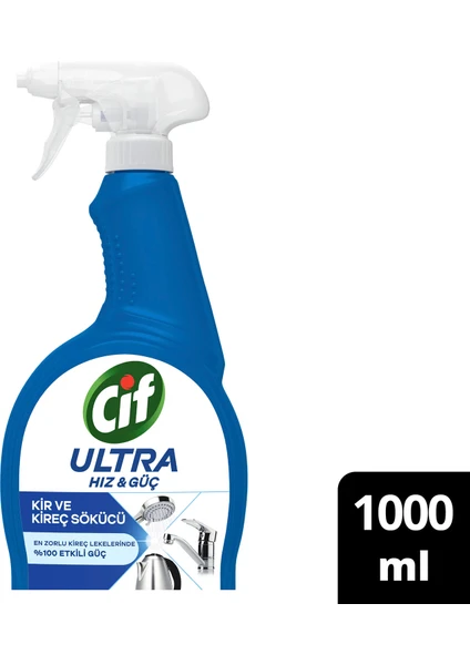 Ultra Hız & Güç Kireç Sökücü Sprey Leke ve Kir Çıkarıcı 1000 ML